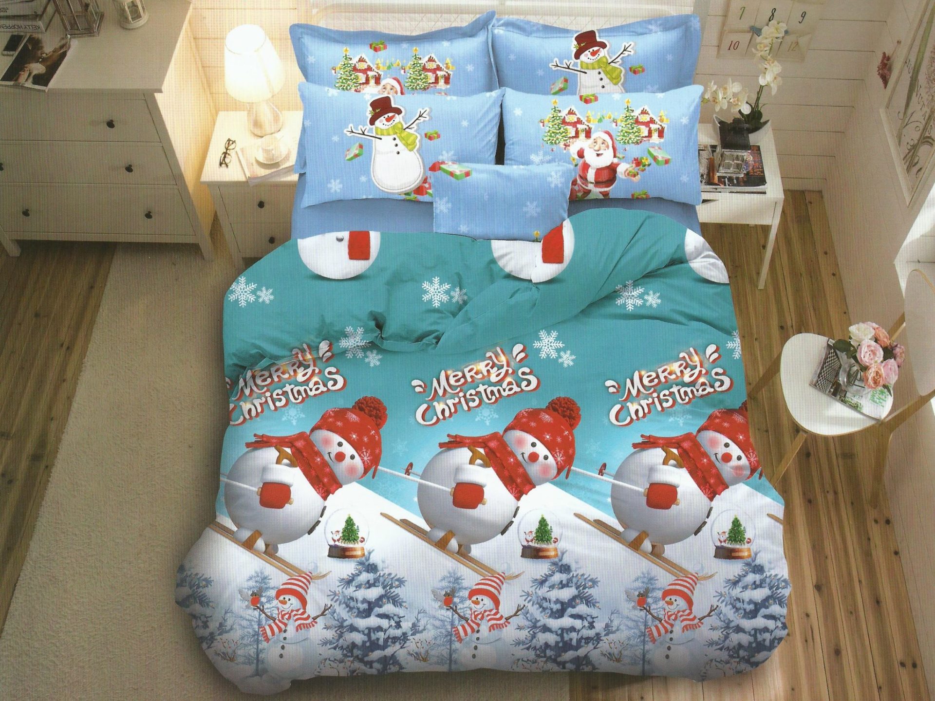 Lenjerie de pat Mos Craciun LM7 1