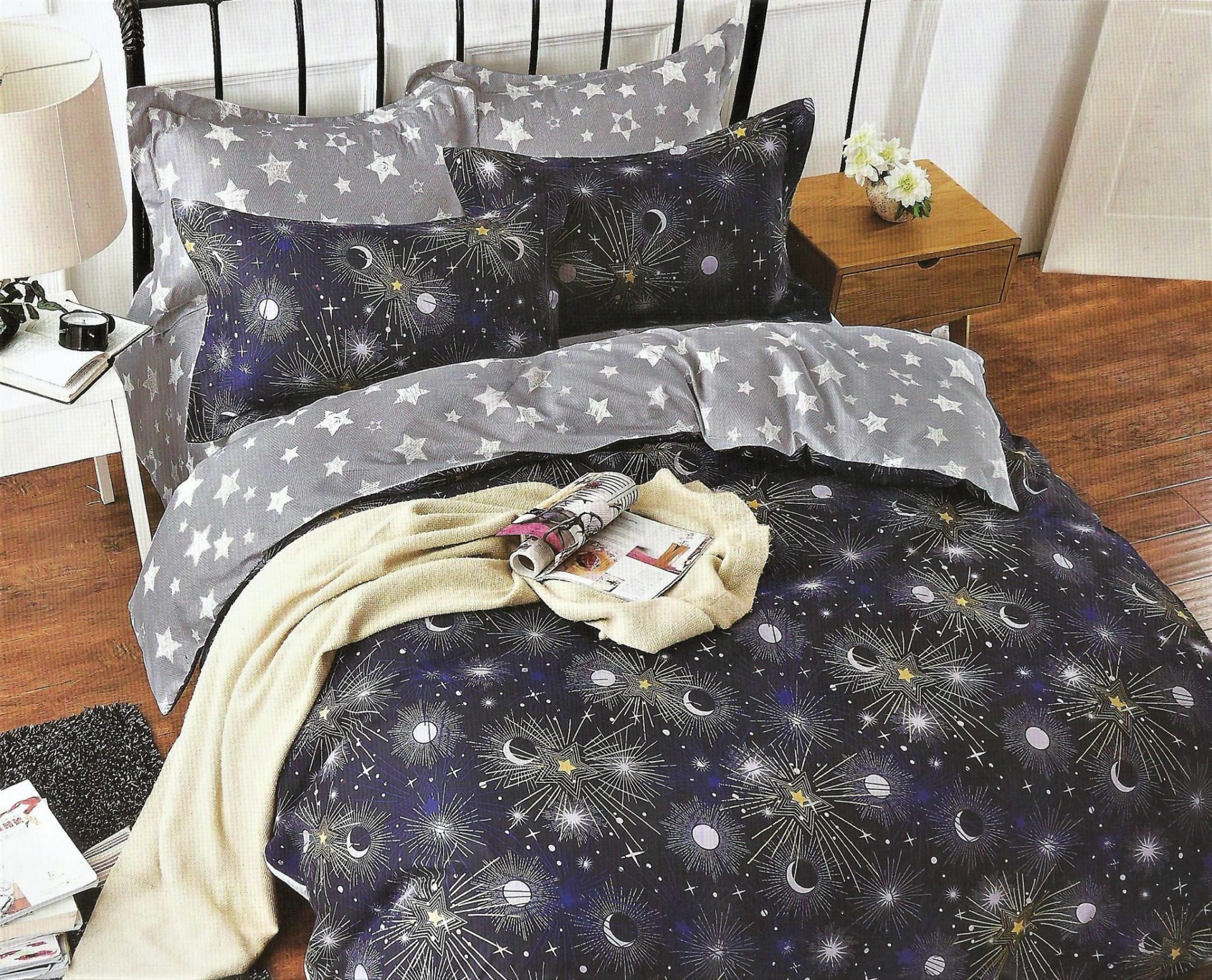 Lenjerie de pat Dublu Bumbac Satinat Stele TI26 1