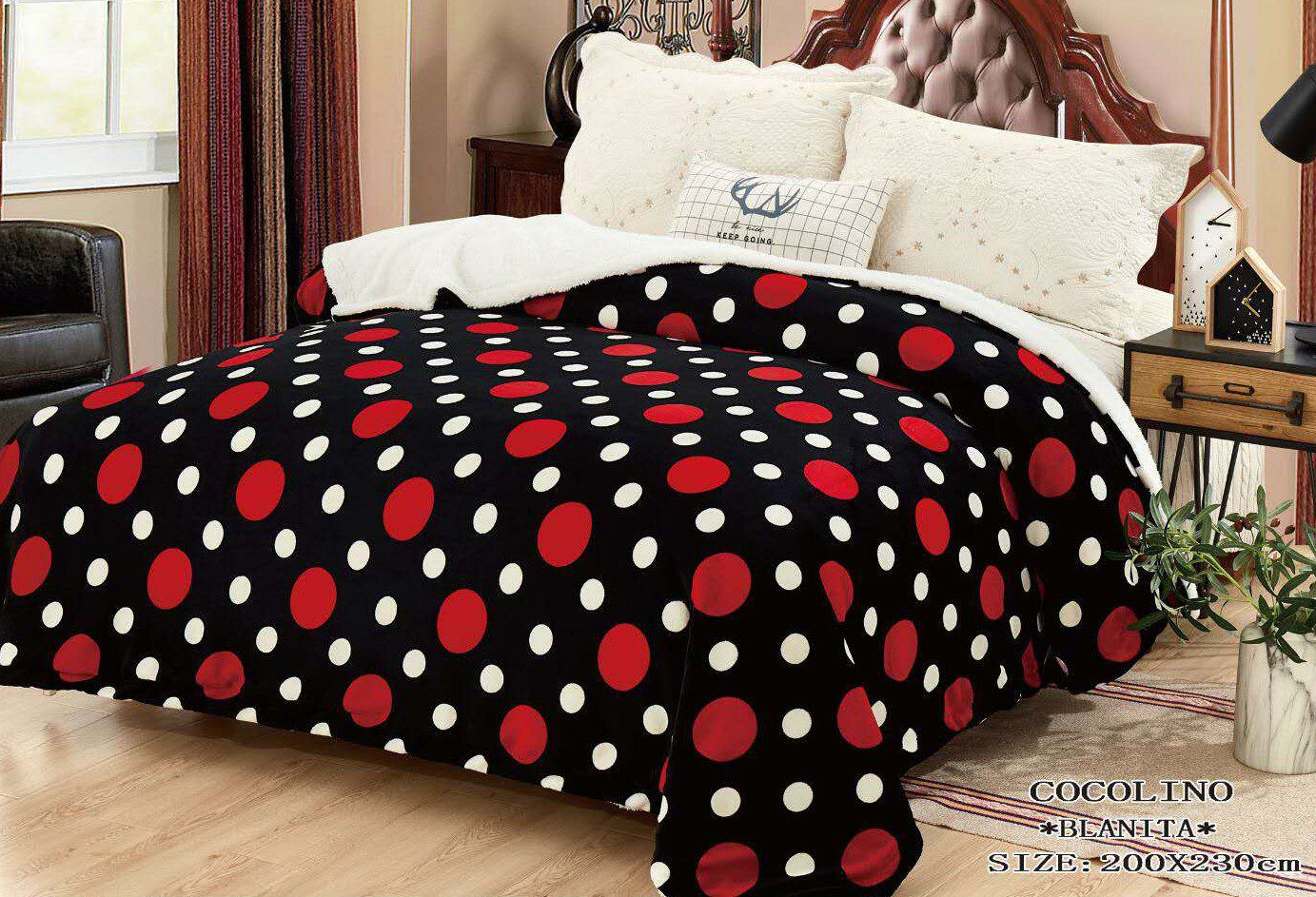 Pătura pufoasă COCOLINO Blanita, 2 persoane PB21 1
