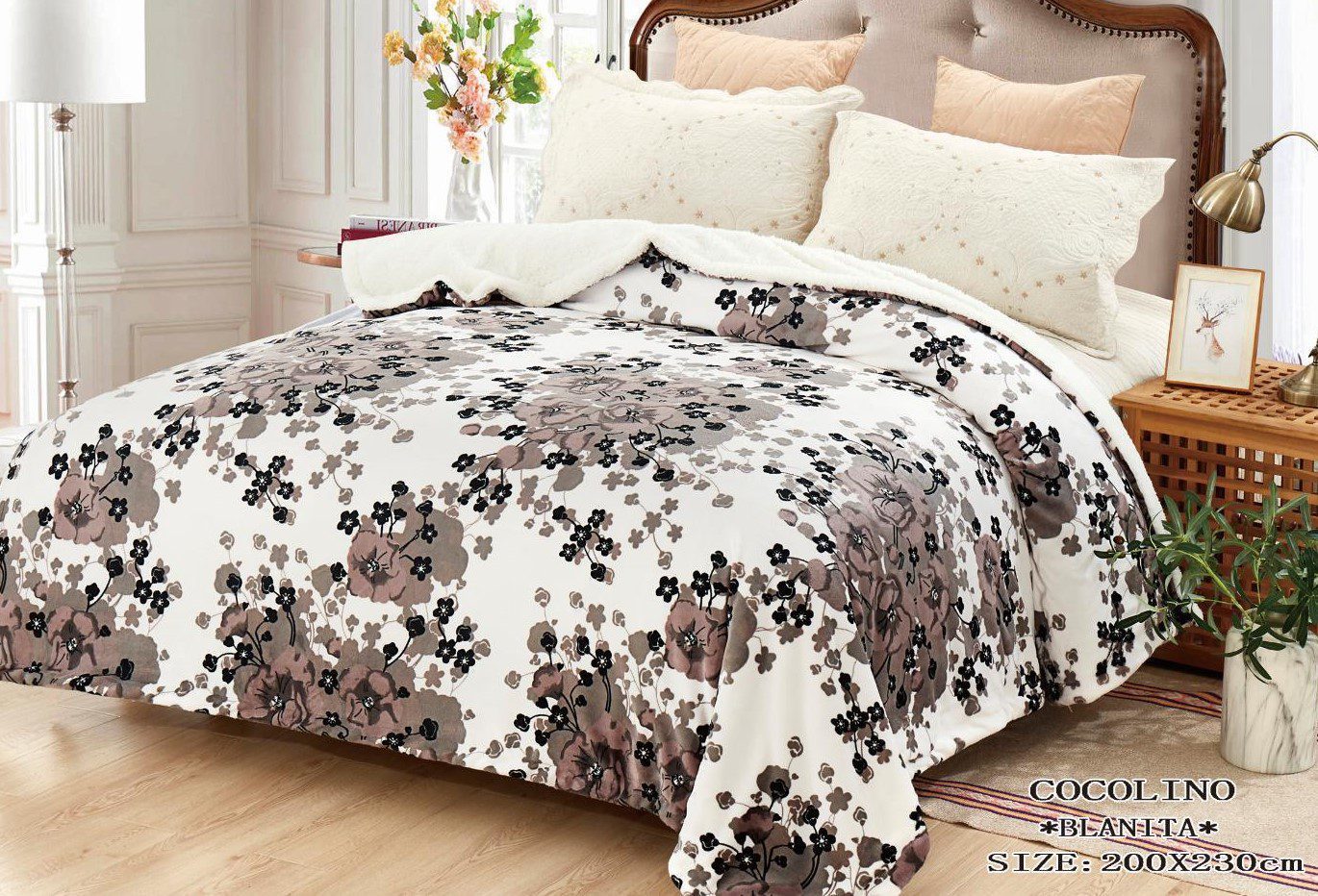 Pătura pufoasă COCOLINO Blanita, 2 persoane PB3 1