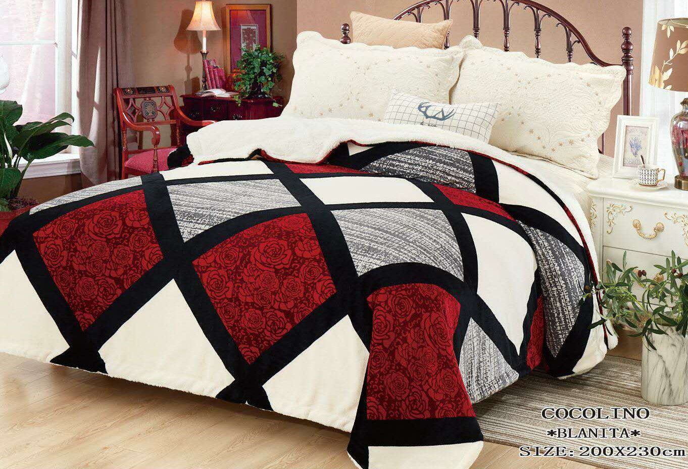 Pătura pufoasă COCOLINO Blanita, 2 persoane PB7 1