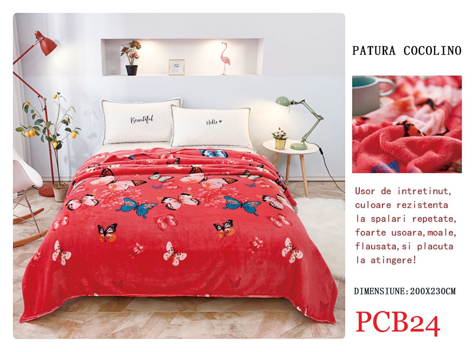 Pătura pufoasă COCOLINO, 2 persoane PCB24 1