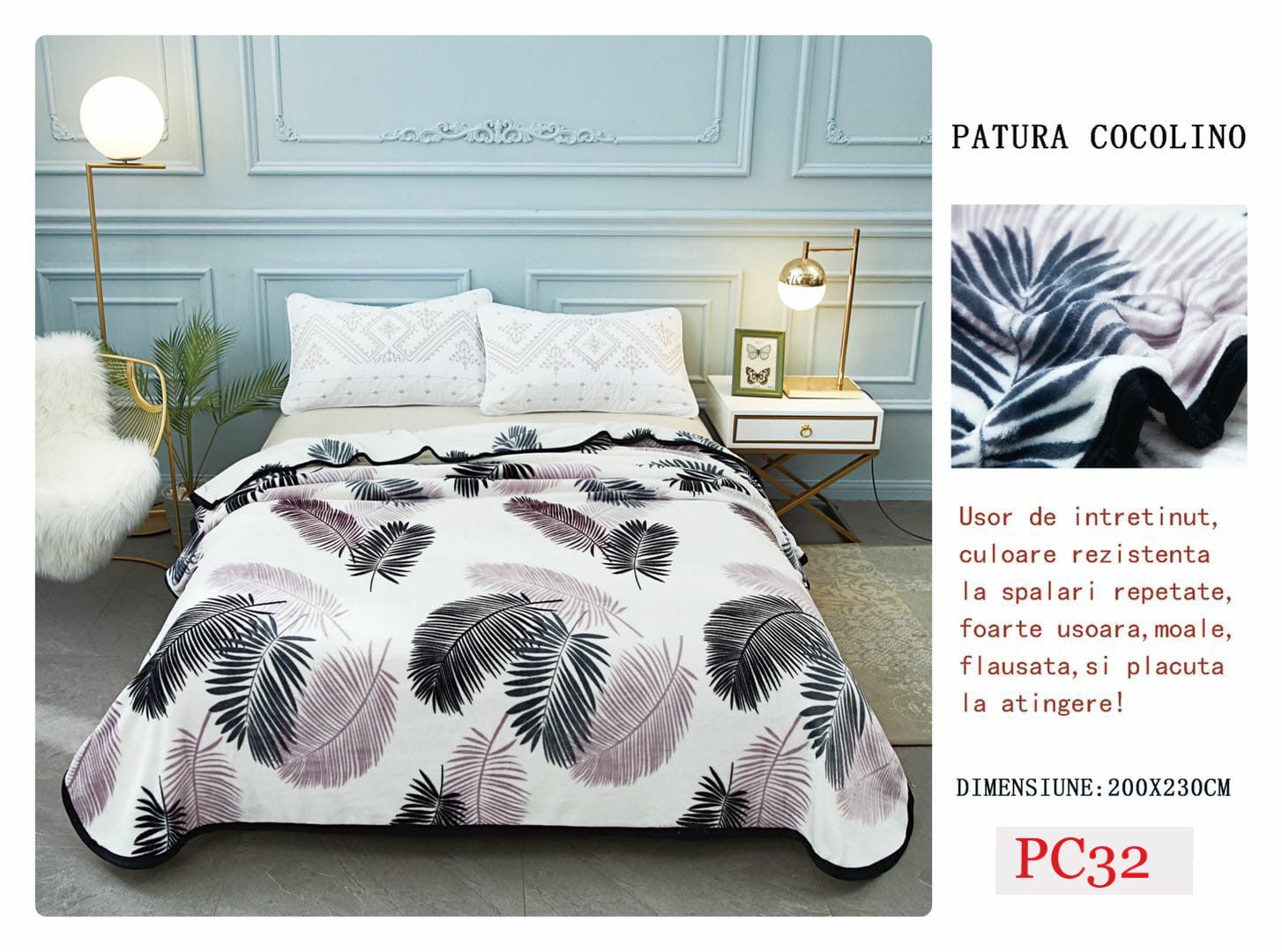 Pătura pufoasă COCOLINO, 2 persoane PC32 1