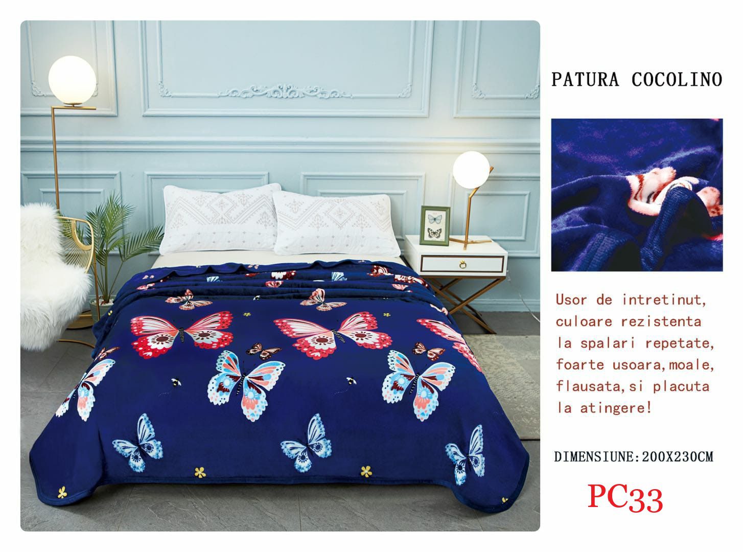 Pătura pufoasă COCOLINO, 2 persoane PC33 1