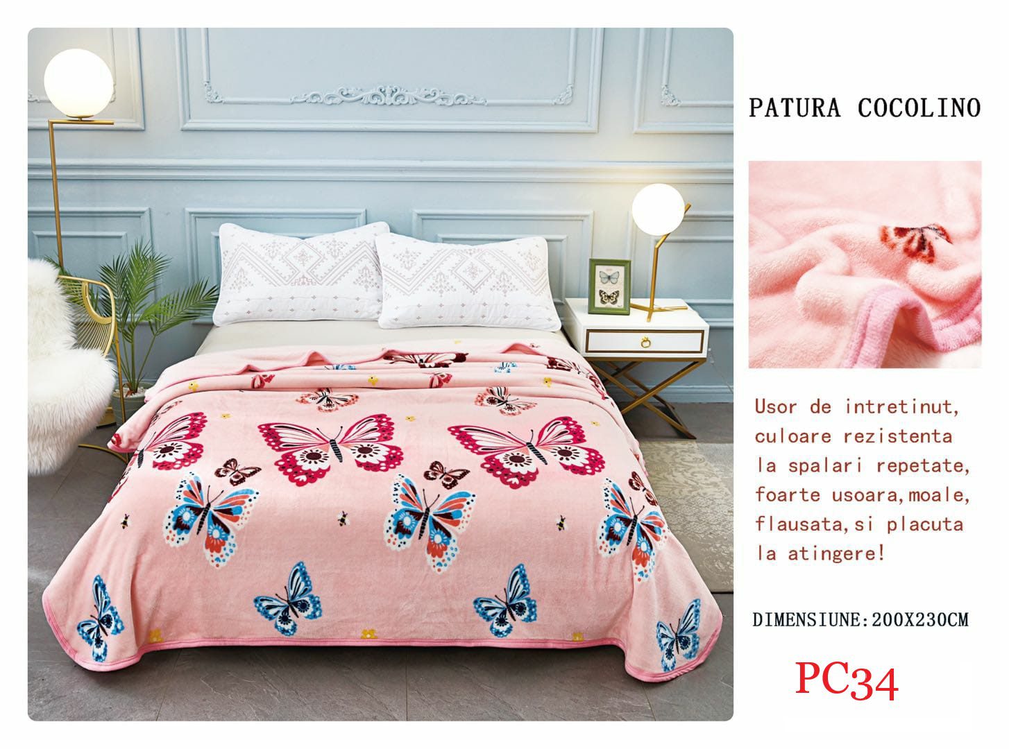 Pătura pufoasă COCOLINO, 2 persoane PC34 1