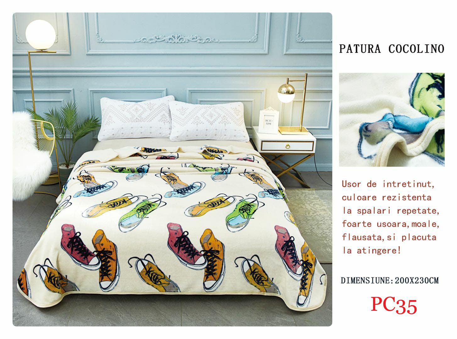 Pătura pufoasă COCOLINO, 2 persoane PC35 1