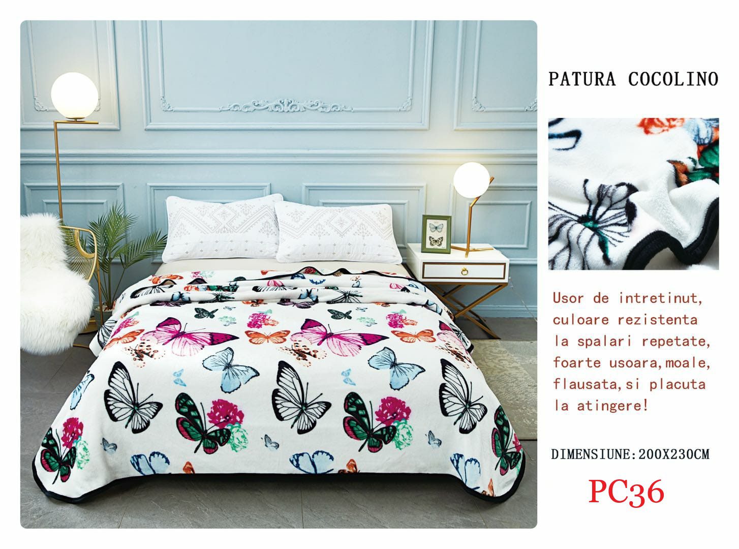 Pătura pufoasă COCOLINO, 2 persoane PC36 1