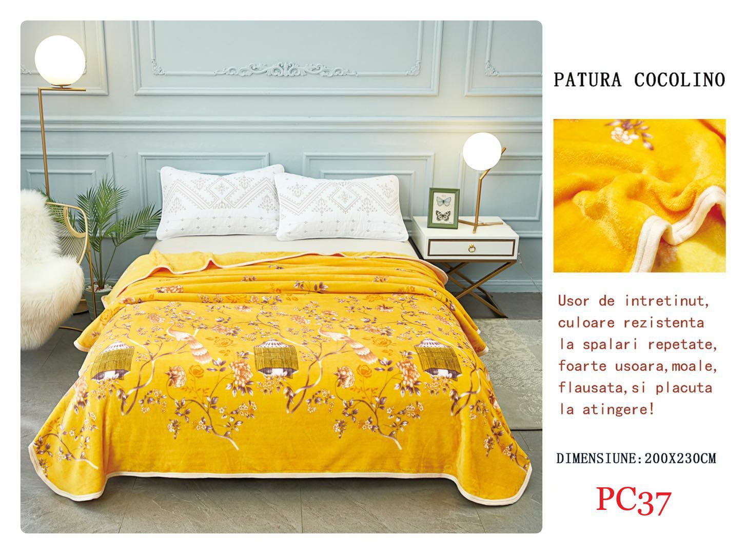 Pătura pufoasă COCOLINO, 2 persoane PC37 1