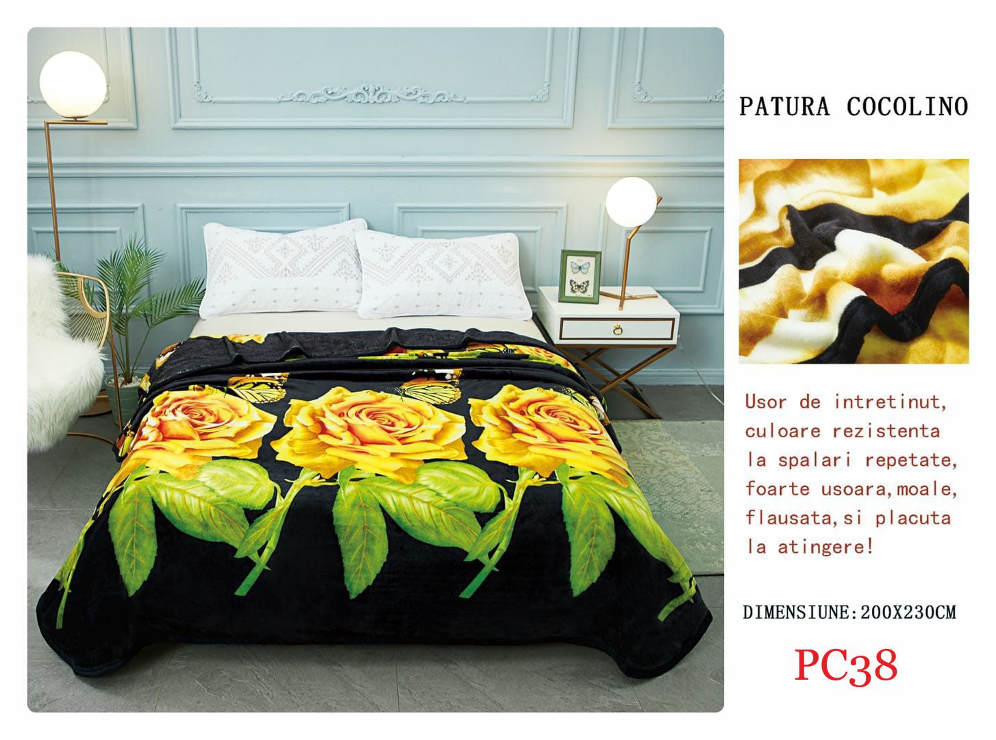 Pătura pufoasă COCOLINO, 2 persoane PC38 1