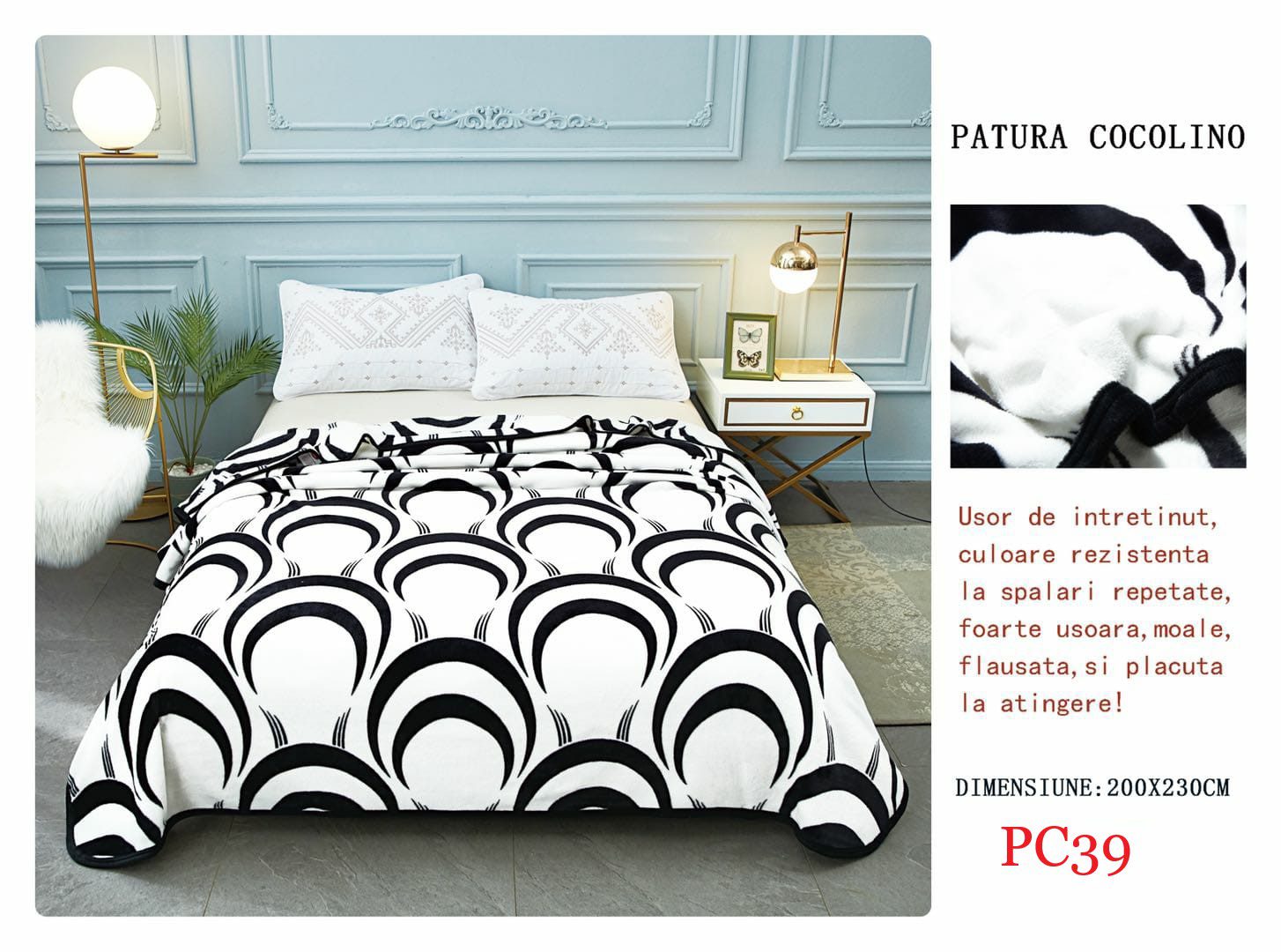 Pătura pufoasă COCOLINO, 2 persoane PC39 1