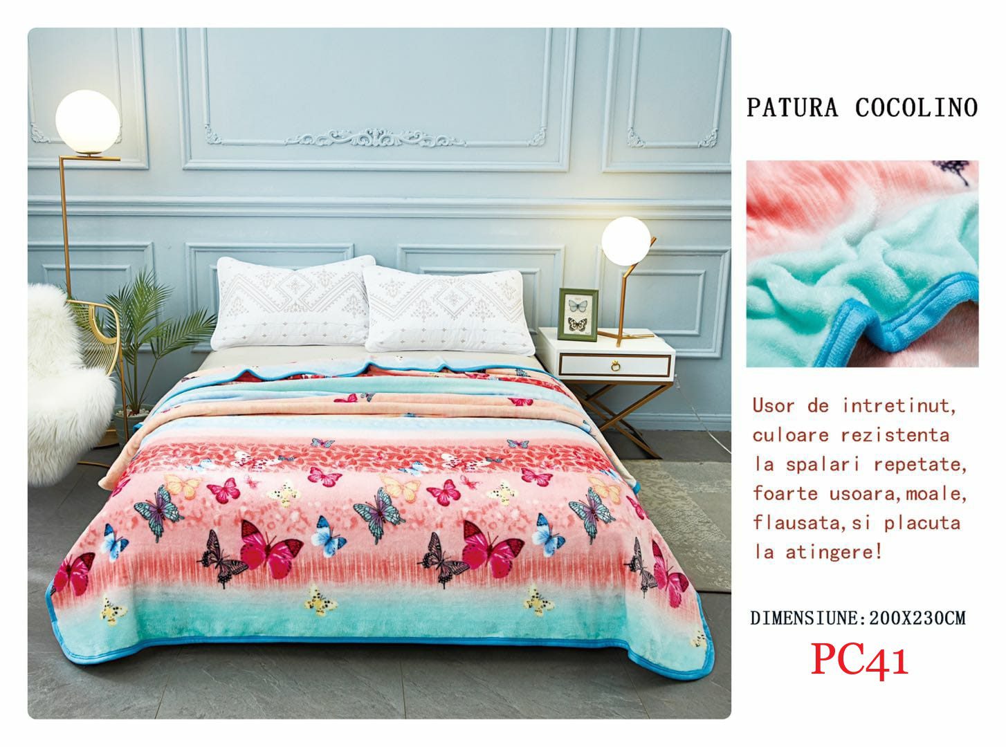 Pătura pufoasă COCOLINO, 2 persoane PC41 1