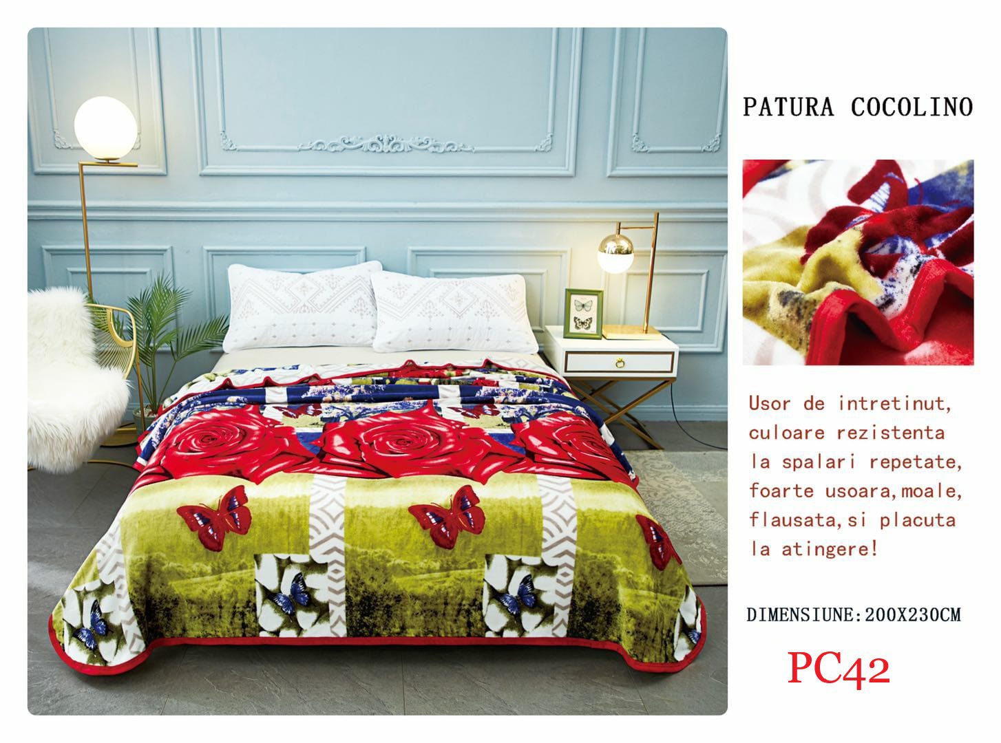 Pătura pufoasă COCOLINO, 2 persoane PC42 1