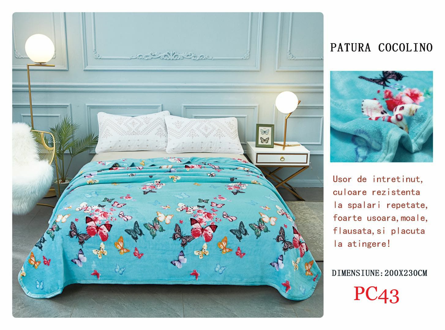 Pătura pufoasă COCOLINO, 2 persoane PC43 1