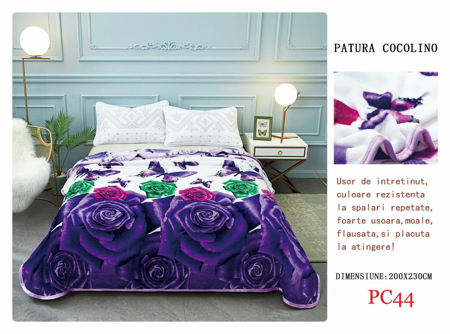 Pătura pufoasă COCOLINO, 2 persoane PC44 1