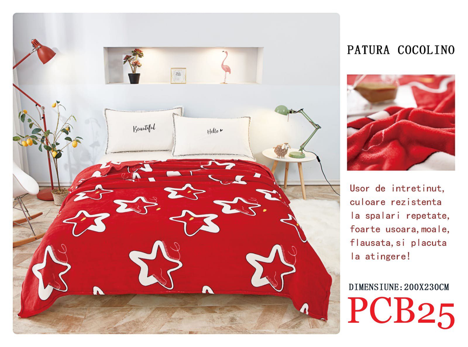 Pătura pufoasă COCOLINO, 2 persoane PCB25 1