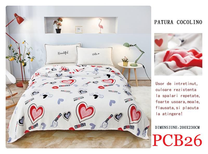Pătura pufoasă COCOLINO, 2 persoane PCB26 1