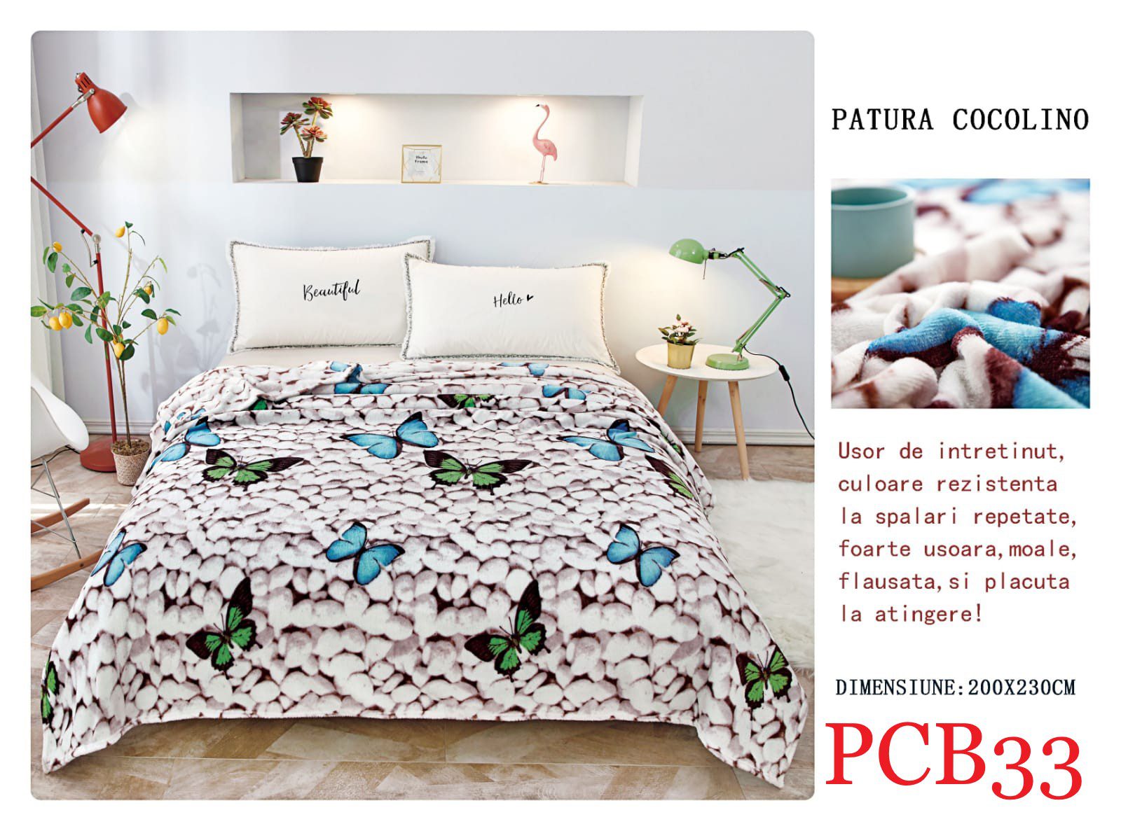 Pătura pufoasă COCOLINO, 2 persoane PCB33 1