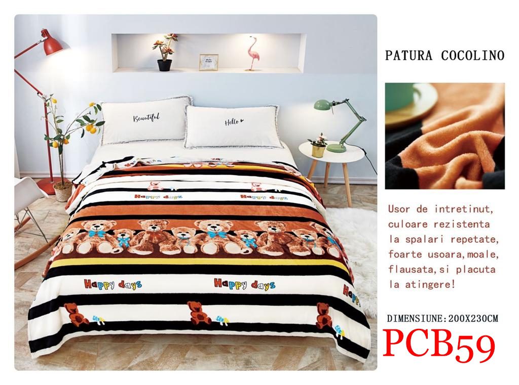 Pătura pufoasă COCOLINO, 2 persoane PCB59 1