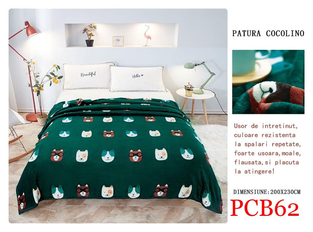 Pătura pufoasă COCOLINO, 2 persoane PCB62 1