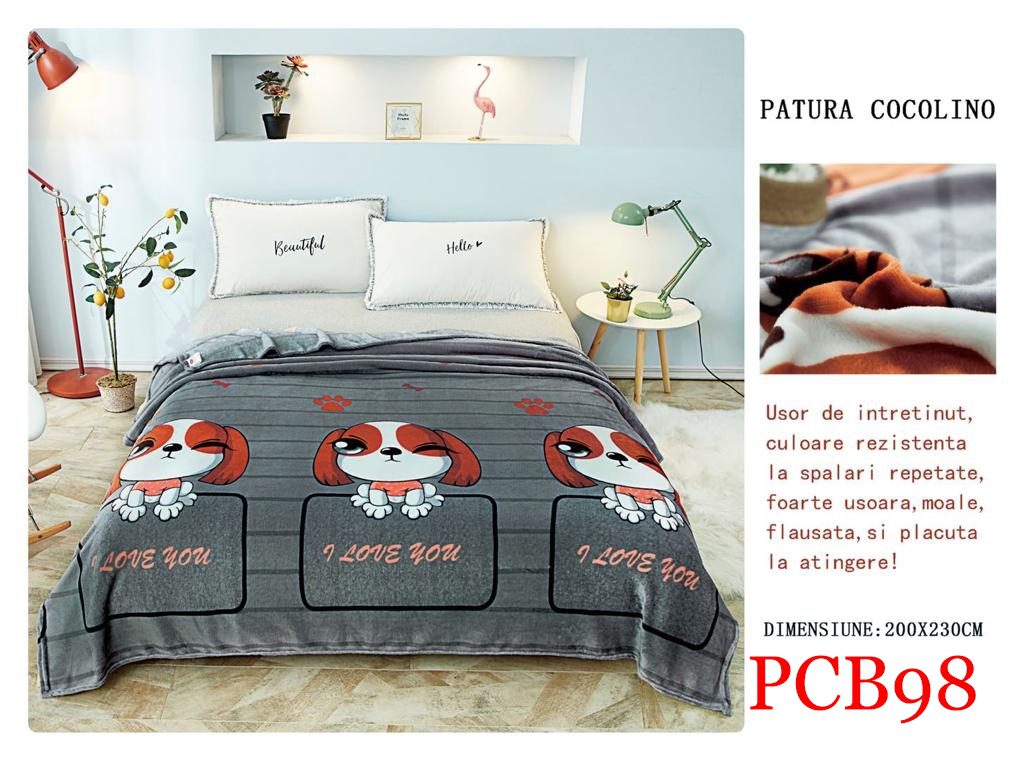Pătura pufoasă COCOLINO, 2 persoane PCB98 1