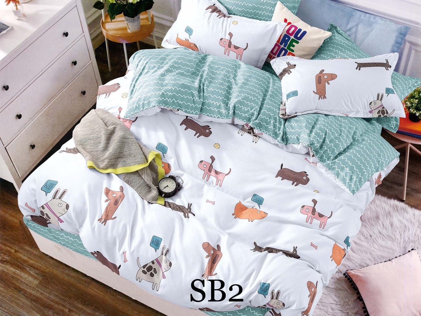 Lenjerie de pat o persoana 4 piese Finet cod-SB2 2 Lenjerie de pat o persoana 4 piese Finet cod-SB2 2