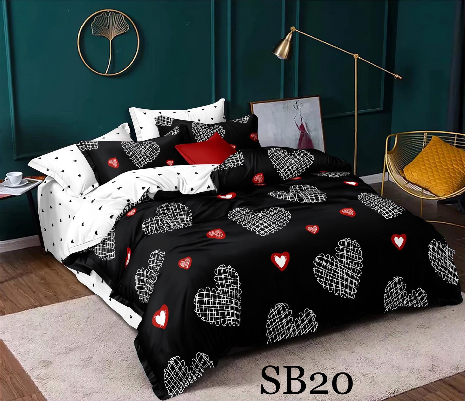 Lenjerie de pat o persoana 4 piese Finet cod-SB20 2