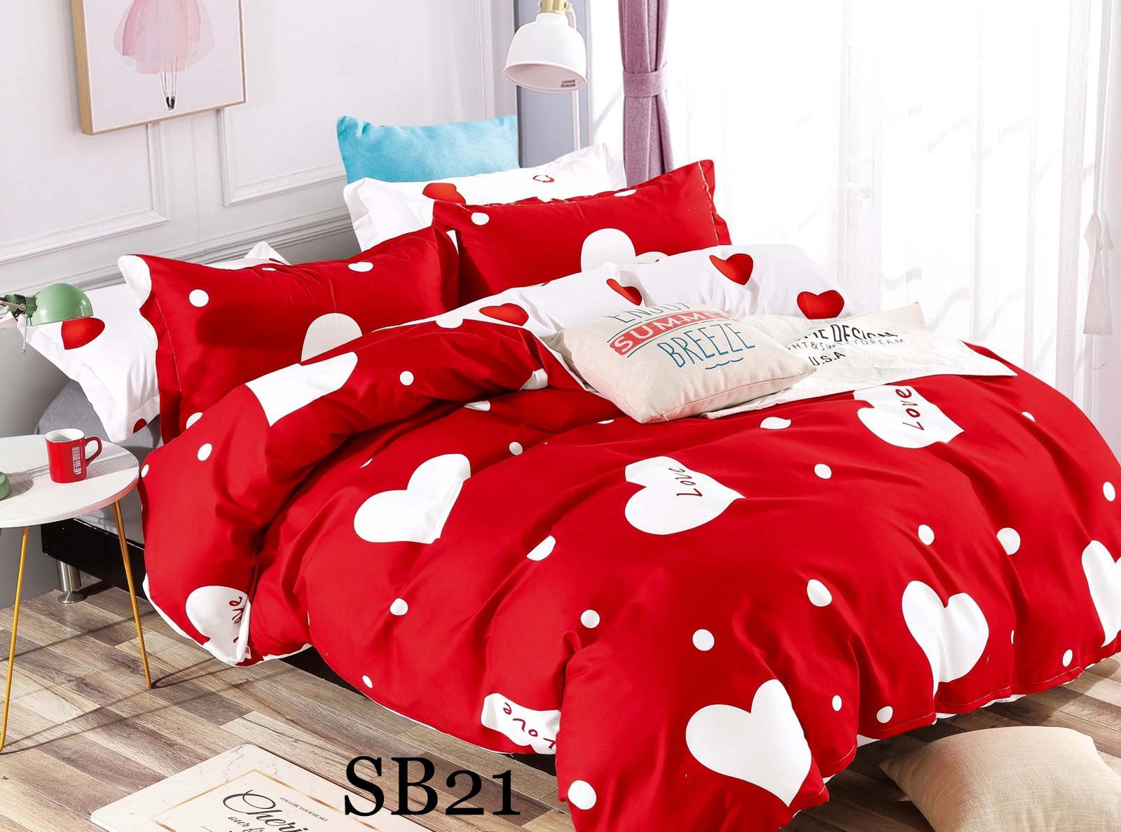 Lenjerie de pat o persoana 4 piese Finet cod-SB21 1