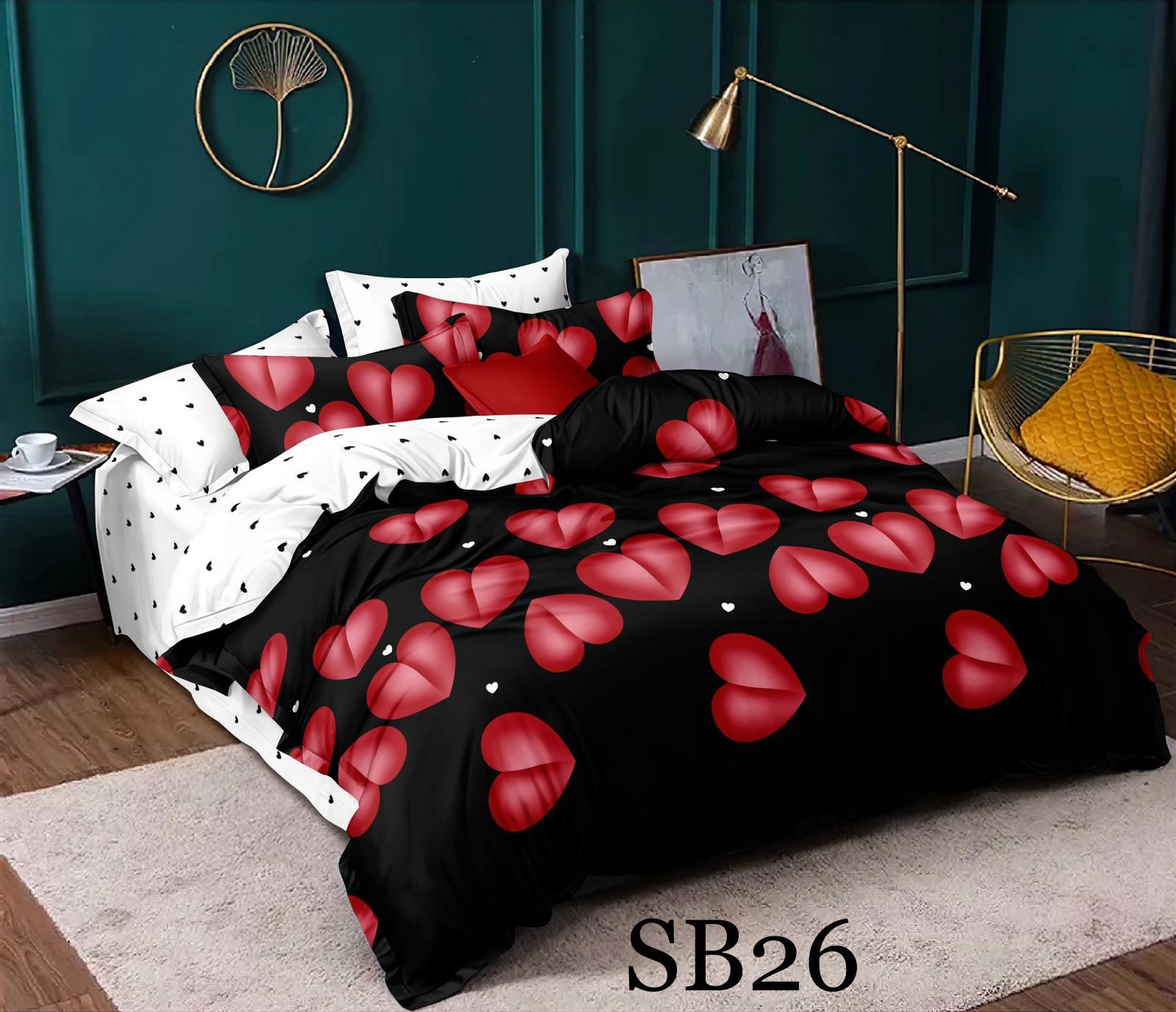 Lenjerie de pat o persoana 4 piese Finet cod-SB26 1