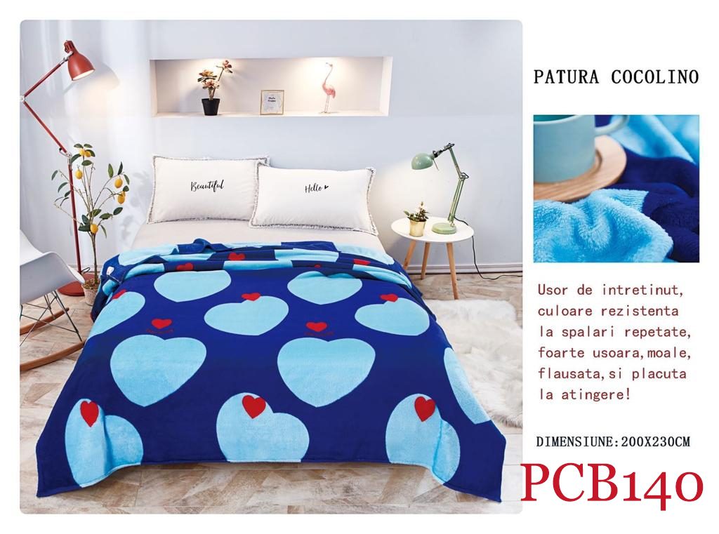 Pătura pufoasă COCOLINO, 2 persoane PCB140 1