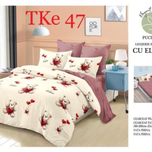 Lenjerie de pat Finet 6 piese cu ELASTIC cod-TKe47