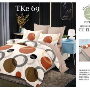 Lenjerie de pat Finet 6 piese cu ELASTIC cod-TKe69