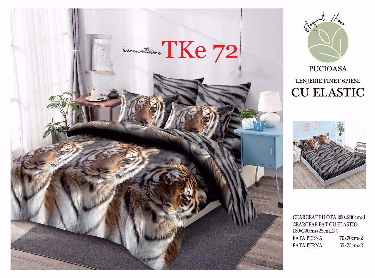 Lenjerie de pat Finet 6 piese cu ELASTIC cod-TKe72 2