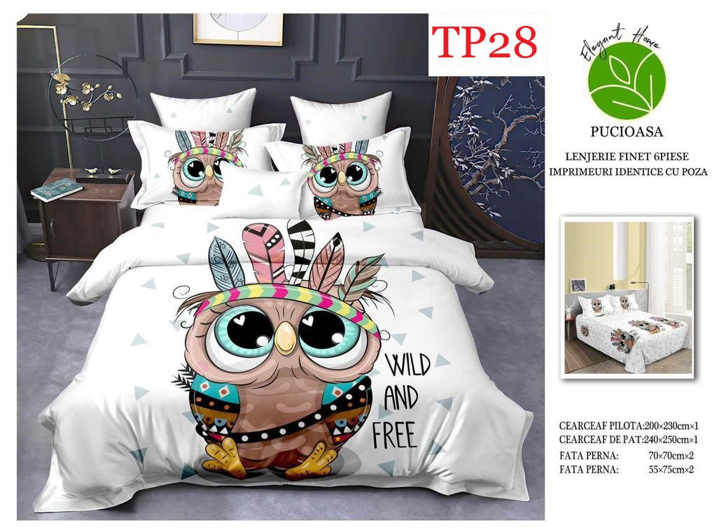 Lenjerie de pat IDENTICA cu POZA Finet 6 piese cod-TP28 1