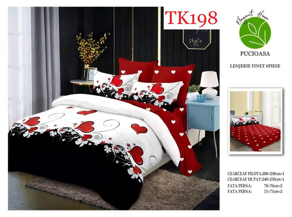 Lenjerie de pat Finet 6 piese cod-TK198 2