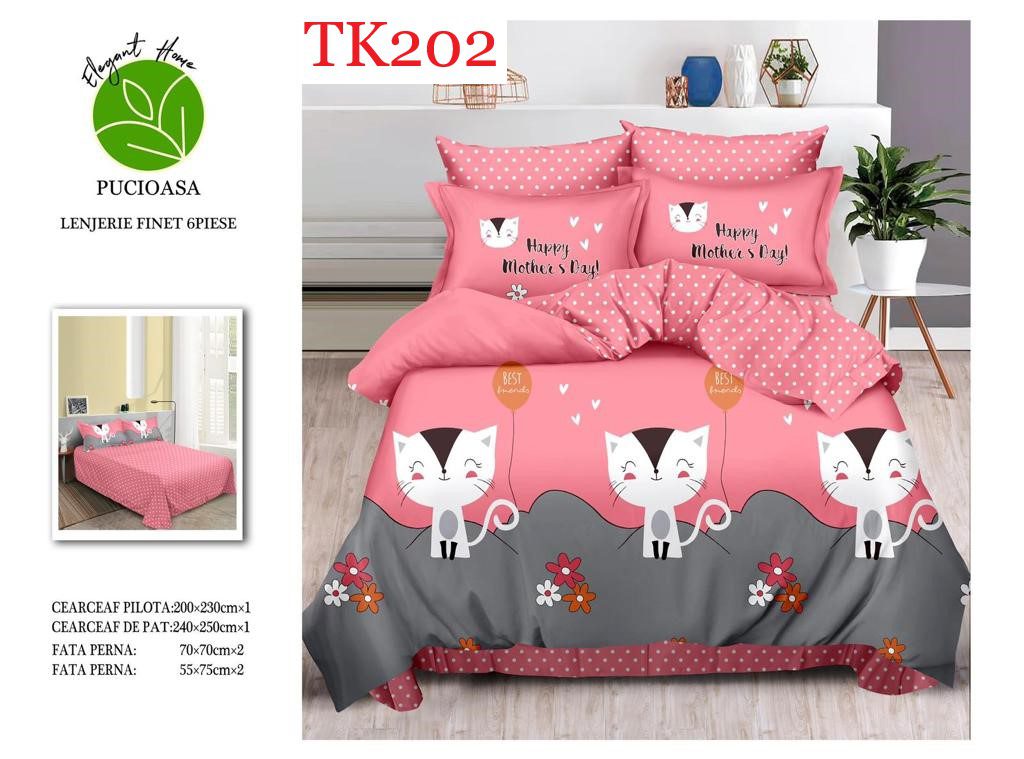 Lenjerie de pat Finet 6 piese cod-TK202 1