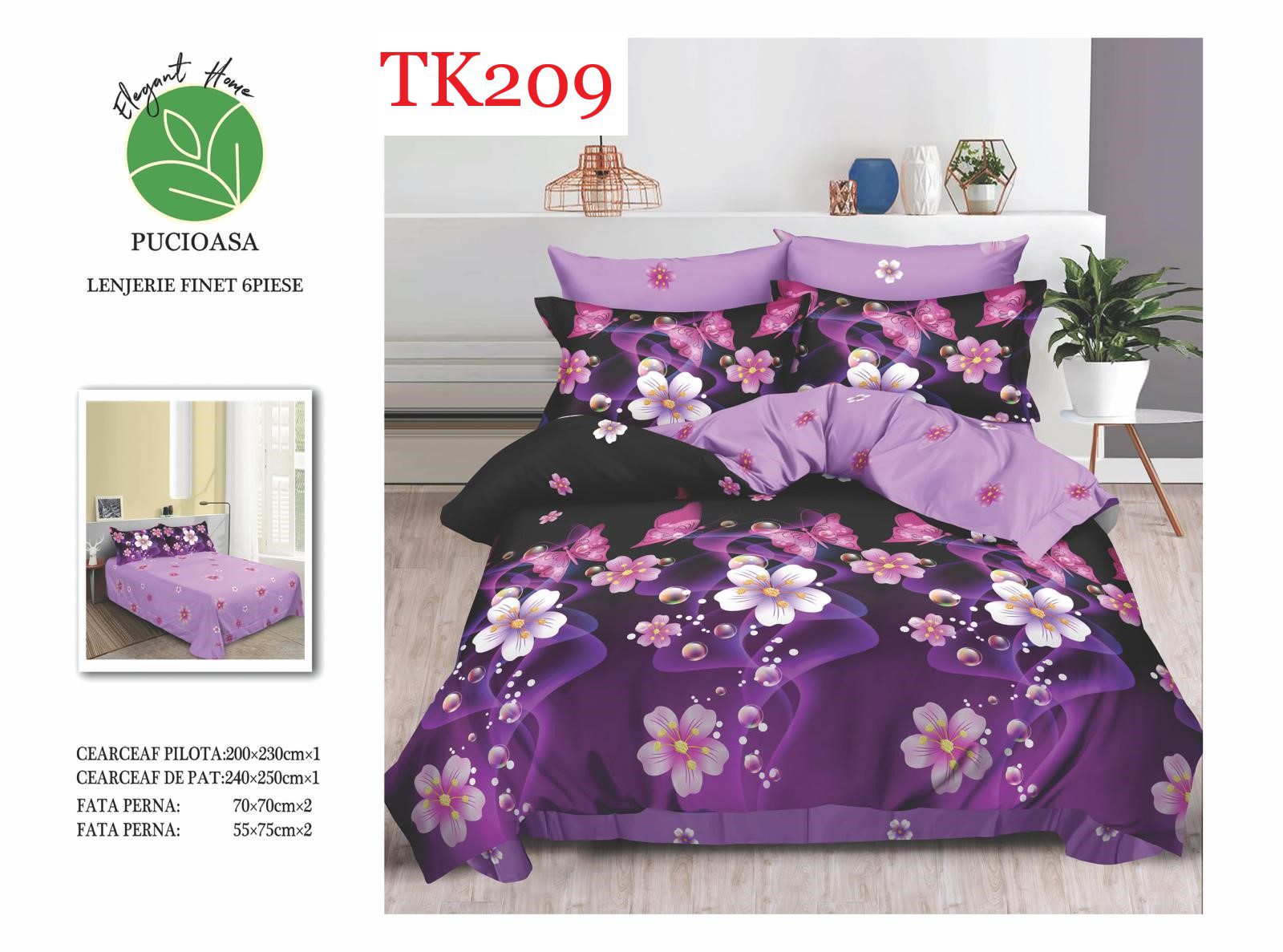 Lenjerie de pat Finet 6 piese cod-TK209 1