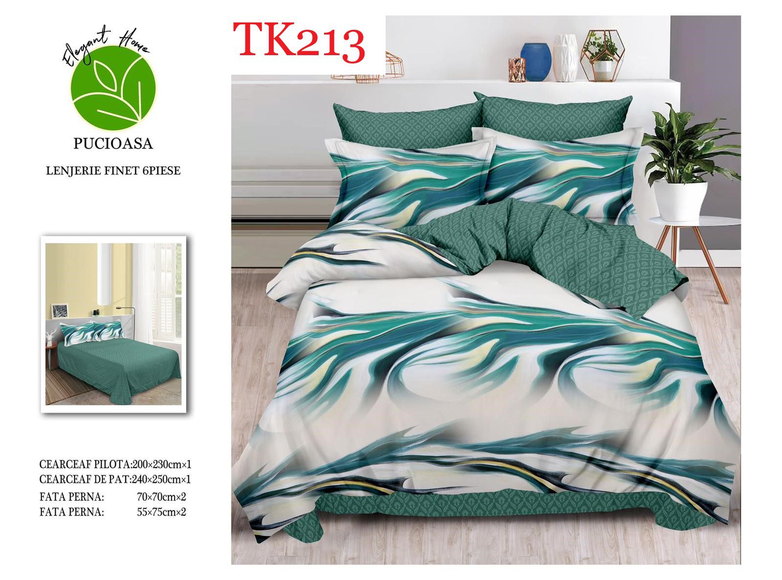 Lenjerie de pat Finet 6 piese cod-TK213 2