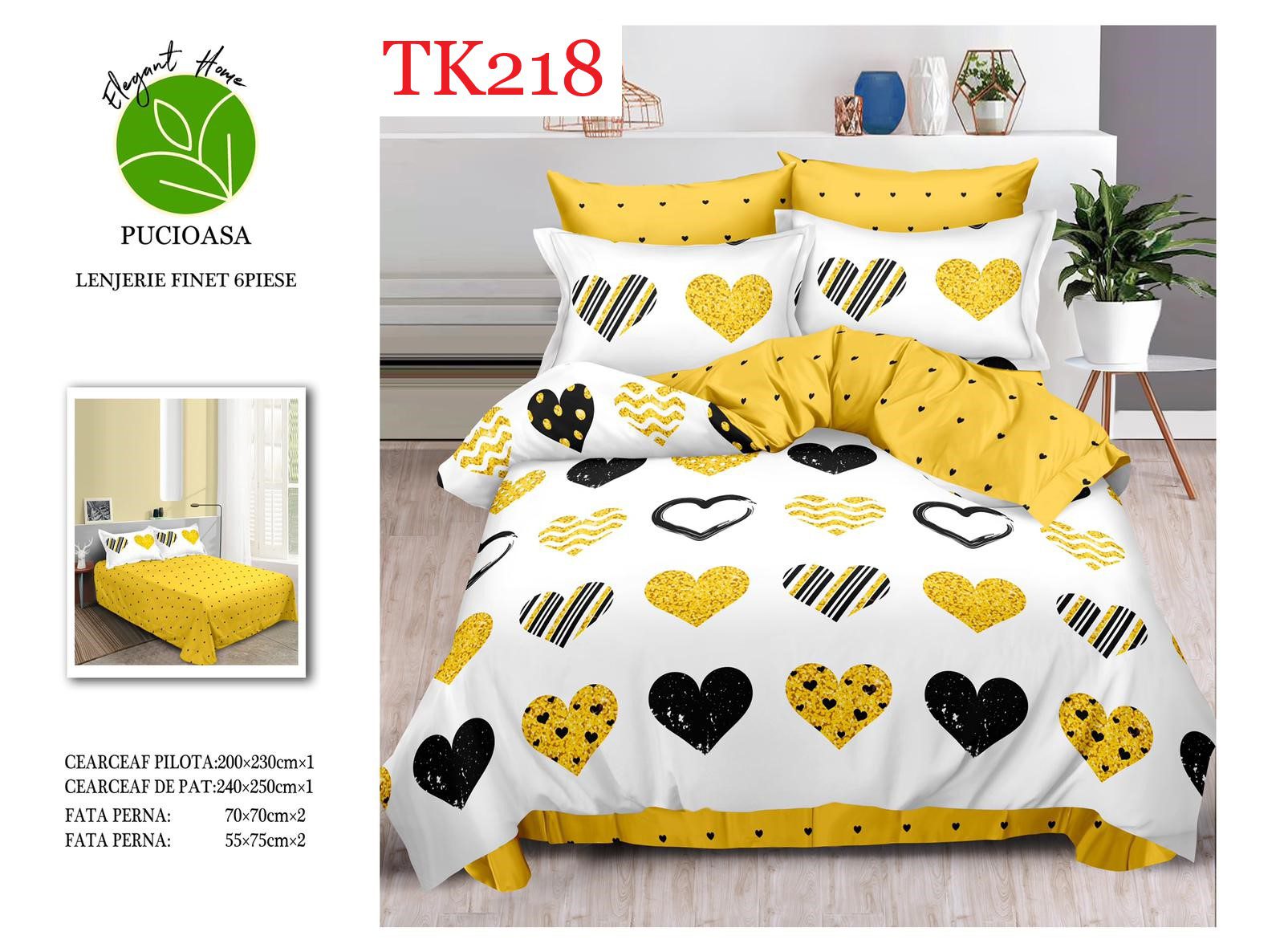 Lenjerie de pat Finet 6 piese cod-TK218 2