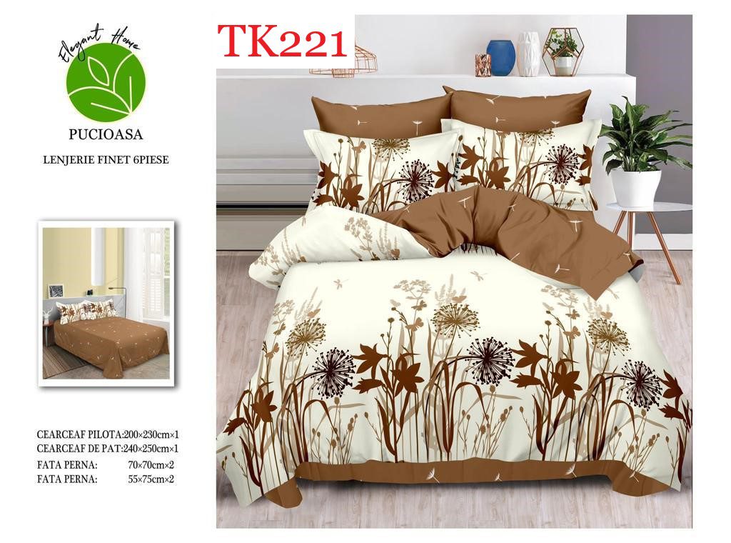 Lenjerie de pat Finet 6 piese cod-TK221 2
