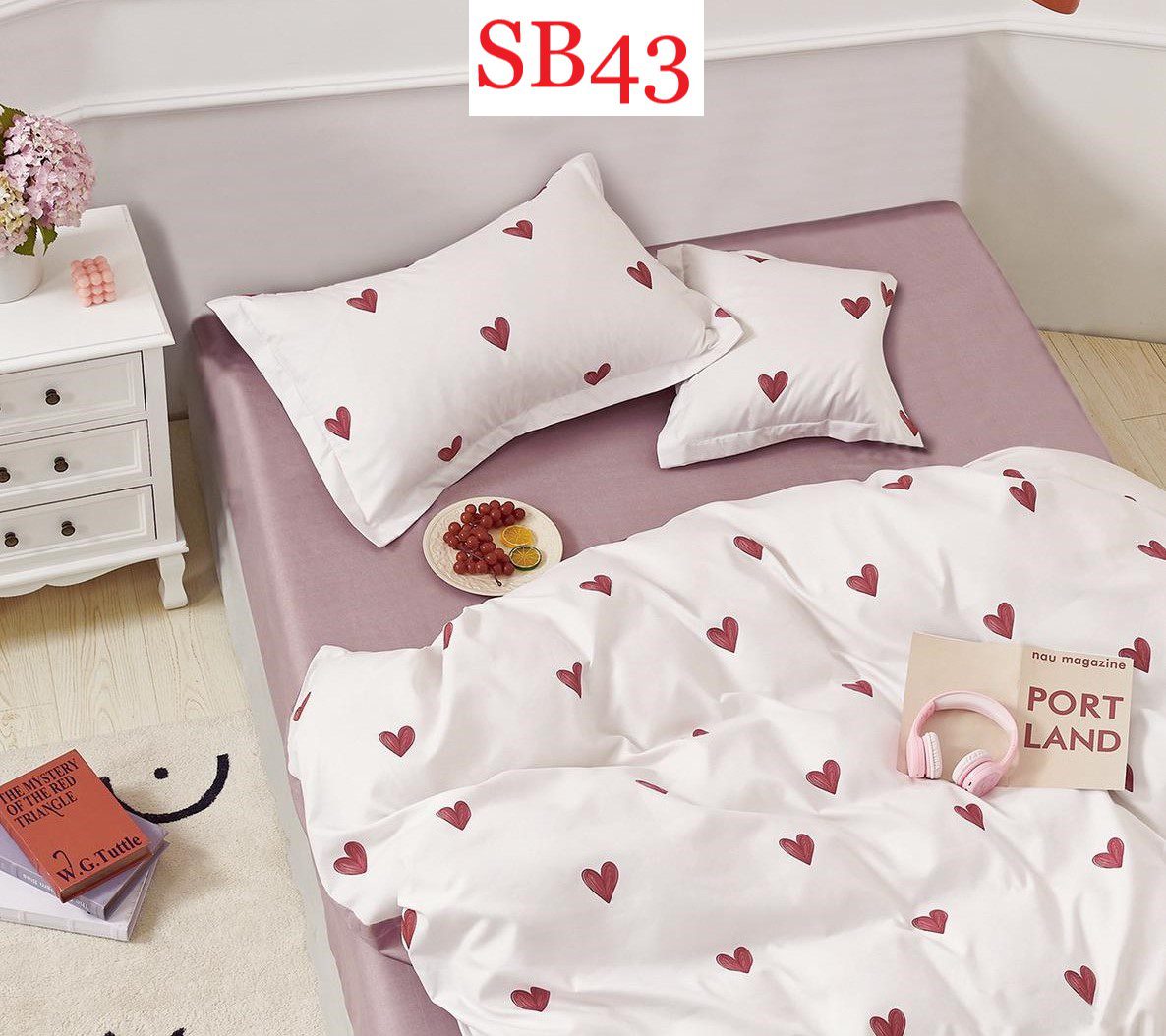 Lenjerie de pat o persoana 4 piese Finet cod-SB43 1