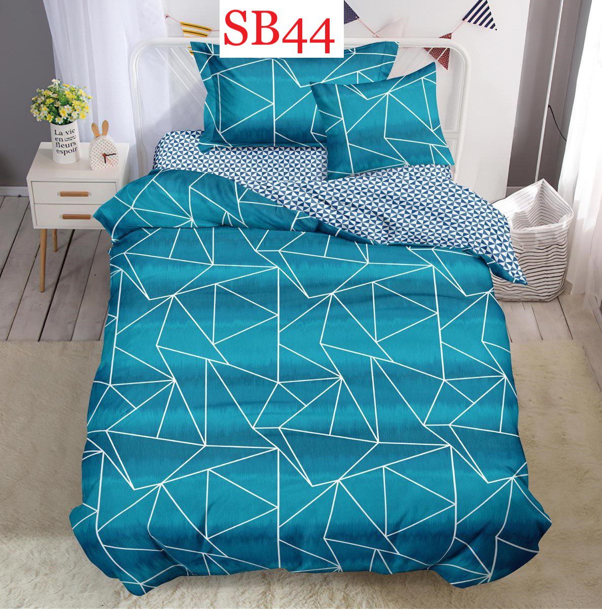 Lenjerie de pat o persoana 4 piese Finet cod-SB44 1