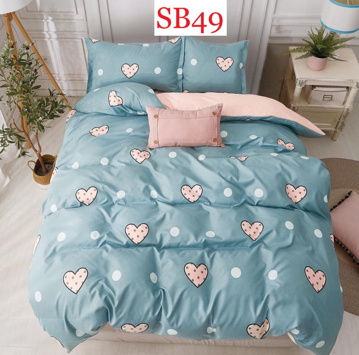 Lenjerie de pat o persoana 4 piese Finet cod-SB49 1