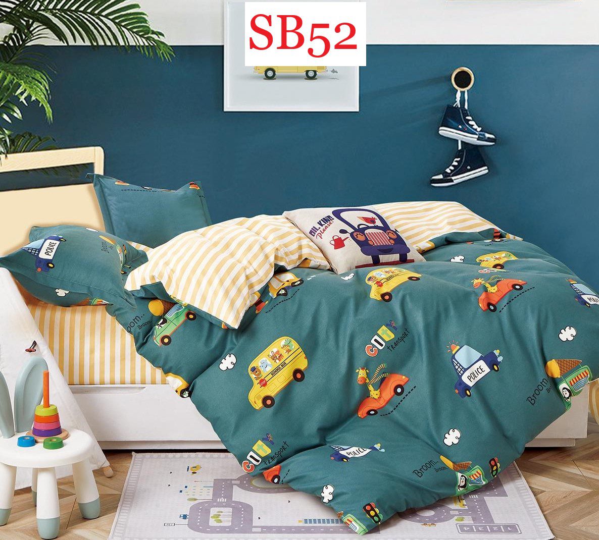 Lenjerie de pat o persoana 4 piese Finet cod-SB52 1