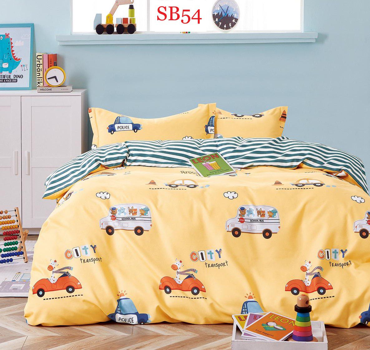 Lenjerie de pat o persoana 4 piese Finet cod-SB54 1