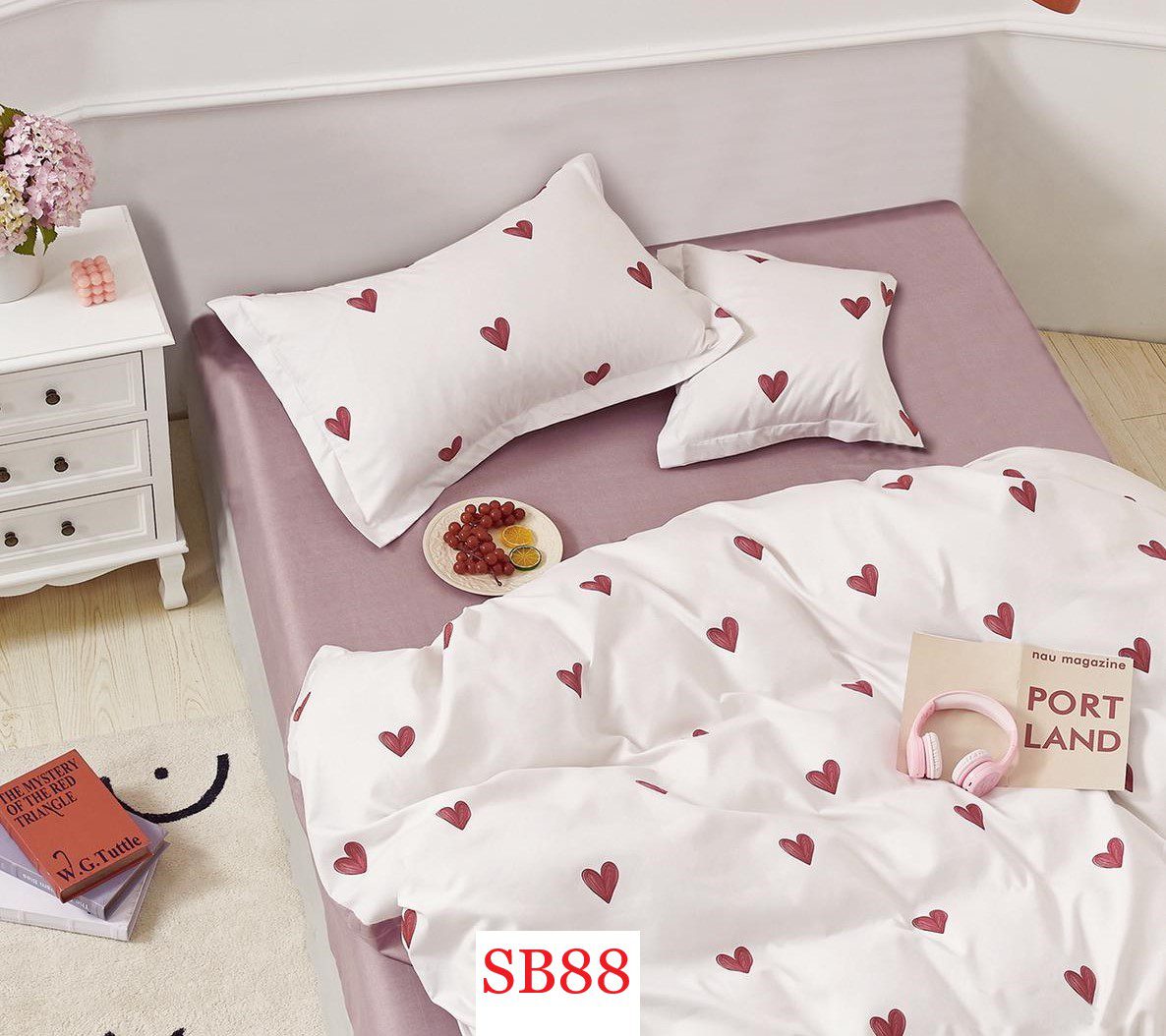 Lenjerie de pat o persoana 4 piese Finet cod-SB88 2