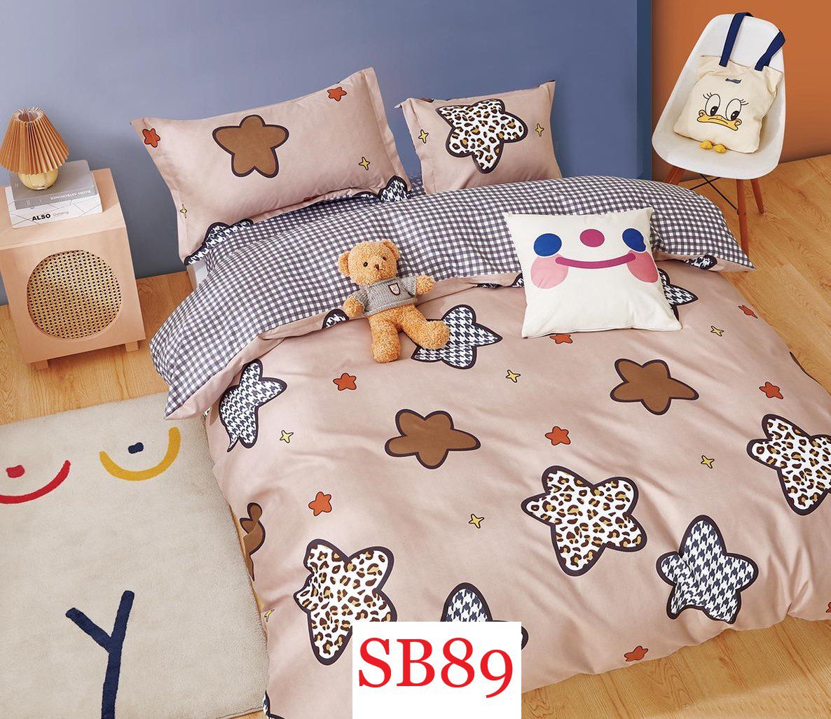 Lenjerie de pat o persoana 4 piese Finet cod-SB89 2