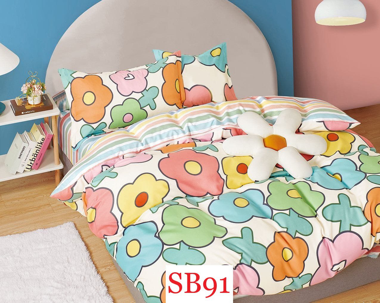 Lenjerie de pat o persoana 4 piese Finet cod-SB91 2