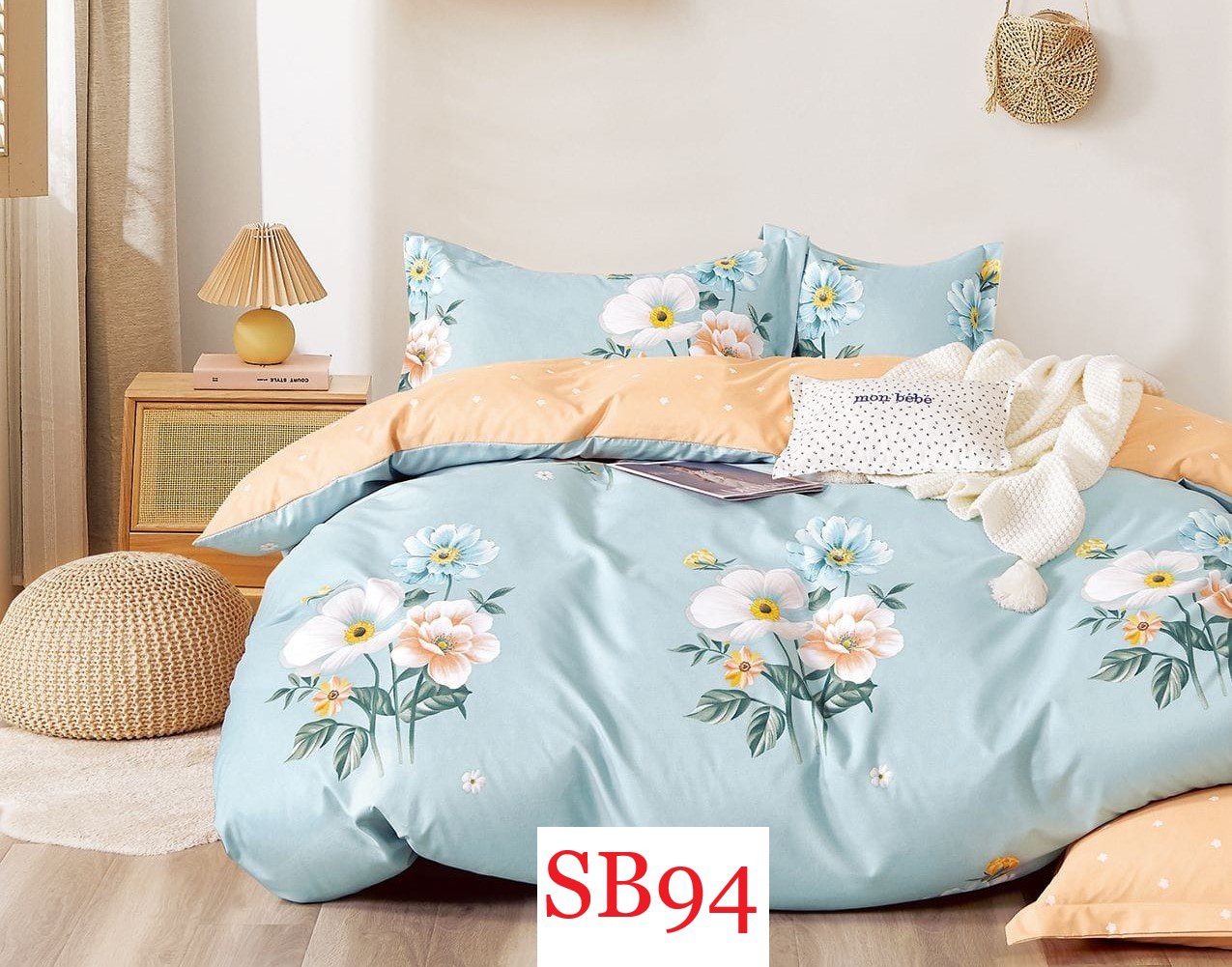 Lenjerie de pat o persoana 4 piese Finet cod-SB94 2