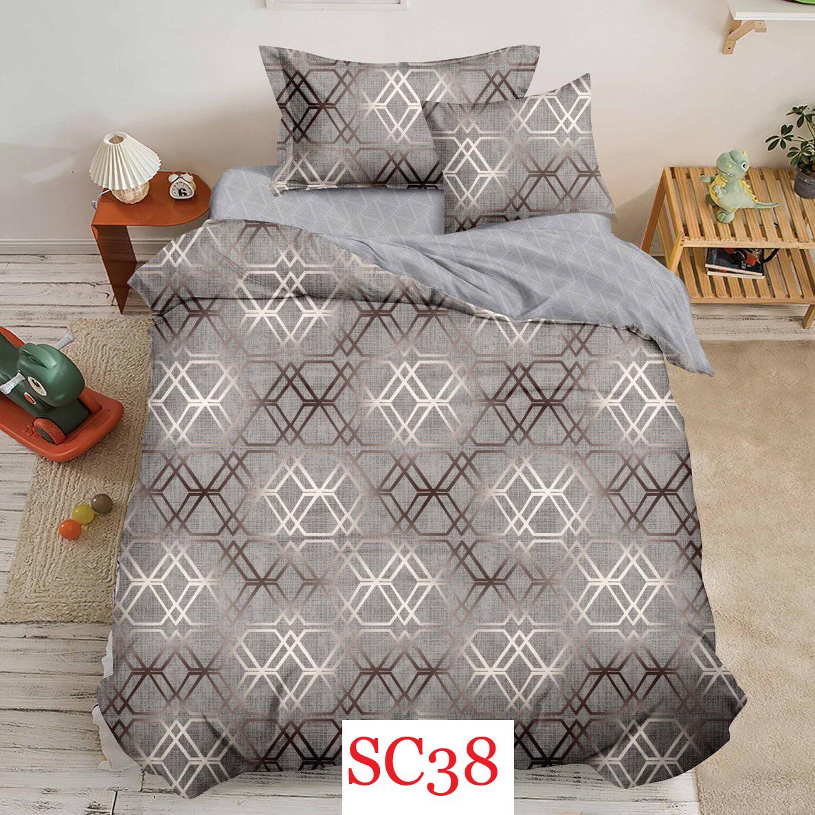 Lenjerie de pat, cearsaf cu elastic, o persoana 4 piese Finet cod-SC38 1