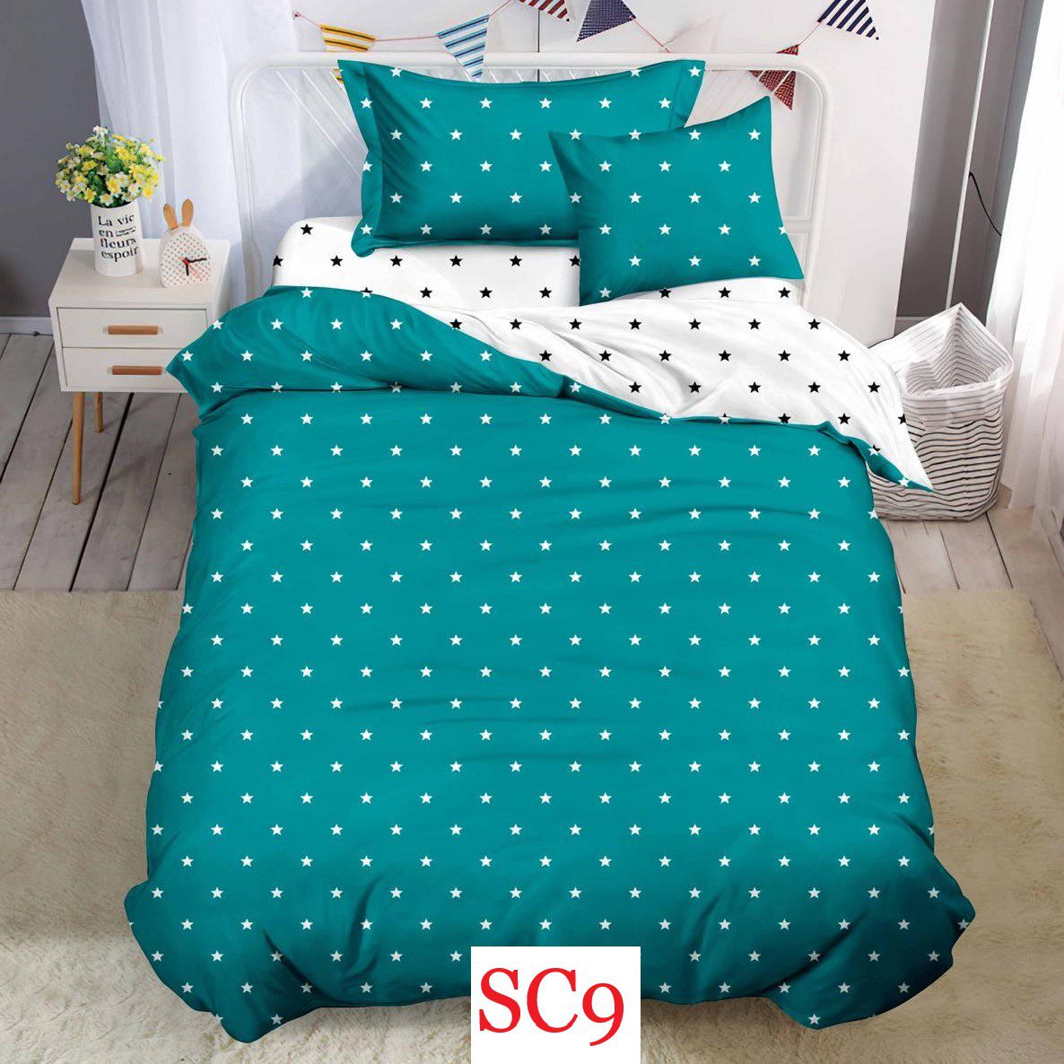 Lenjerie de pat, cearsaf cu elastic, o persoana 4 piese Finet cod-SC9 1